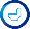 Toilet habits and constipation icon